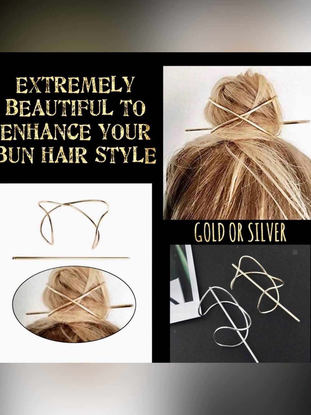 Super Sexy & Extremely beautiful to enhance your Bun Hair Style-Avail. 2 Colors